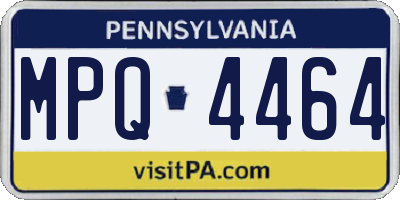 PA license plate MPQ4464