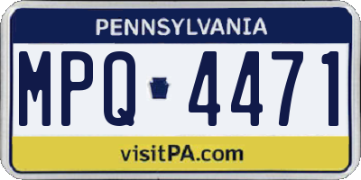 PA license plate MPQ4471