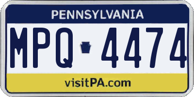 PA license plate MPQ4474