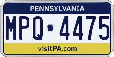 PA license plate MPQ4475