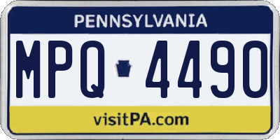 PA license plate MPQ4490