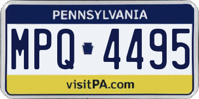 PA license plate MPQ4495