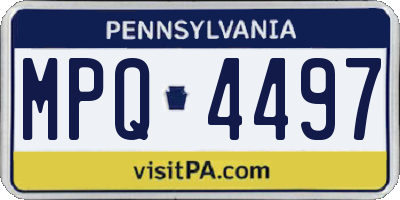 PA license plate MPQ4497