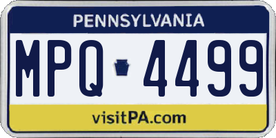 PA license plate MPQ4499