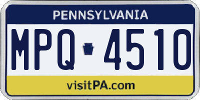 PA license plate MPQ4510
