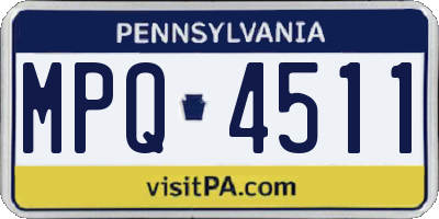 PA license plate MPQ4511