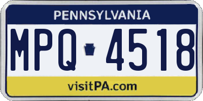 PA license plate MPQ4518