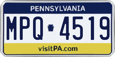 PA license plate MPQ4519
