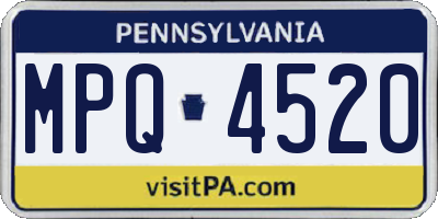PA license plate MPQ4520