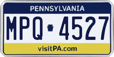 PA license plate MPQ4527