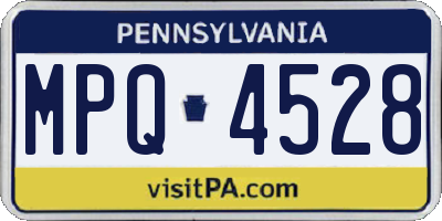 PA license plate MPQ4528
