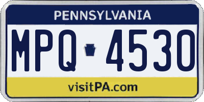PA license plate MPQ4530