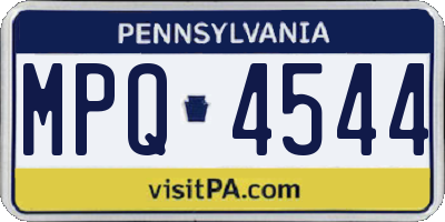 PA license plate MPQ4544