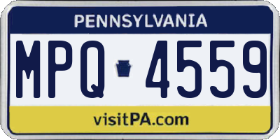 PA license plate MPQ4559