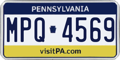 PA license plate MPQ4569