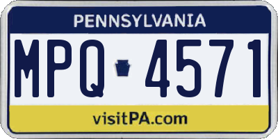 PA license plate MPQ4571