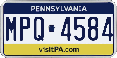 PA license plate MPQ4584