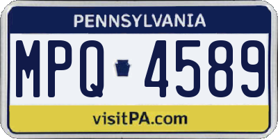 PA license plate MPQ4589