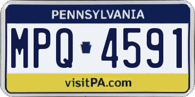PA license plate MPQ4591