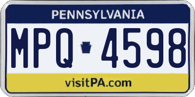 PA license plate MPQ4598