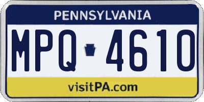 PA license plate MPQ4610