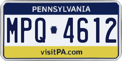 PA license plate MPQ4612