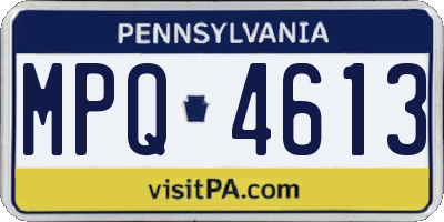 PA license plate MPQ4613