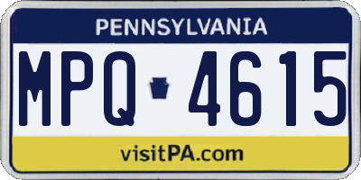 PA license plate MPQ4615