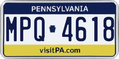 PA license plate MPQ4618