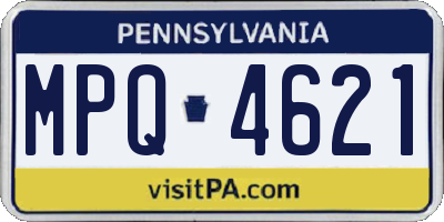 PA license plate MPQ4621