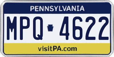 PA license plate MPQ4622