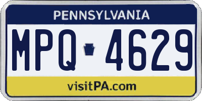 PA license plate MPQ4629