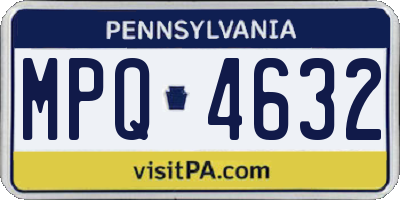 PA license plate MPQ4632