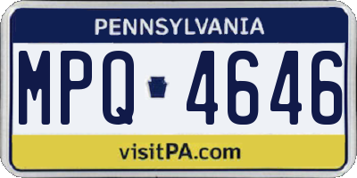 PA license plate MPQ4646