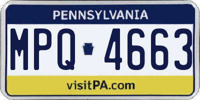 PA license plate MPQ4663