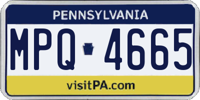 PA license plate MPQ4665