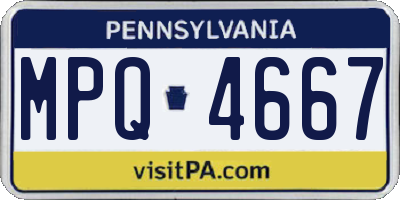 PA license plate MPQ4667