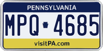 PA license plate MPQ4685