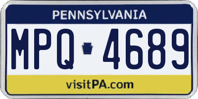 PA license plate MPQ4689