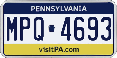 PA license plate MPQ4693