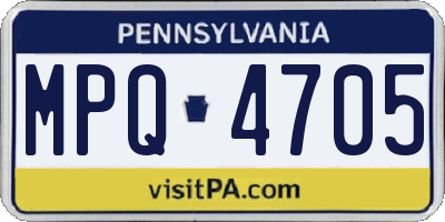 PA license plate MPQ4705