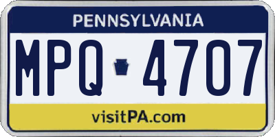 PA license plate MPQ4707