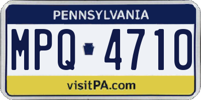 PA license plate MPQ4710