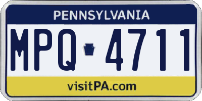 PA license plate MPQ4711