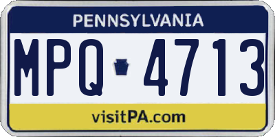 PA license plate MPQ4713