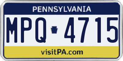 PA license plate MPQ4715