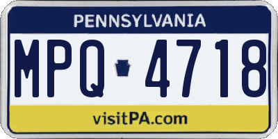 PA license plate MPQ4718