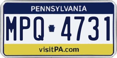 PA license plate MPQ4731