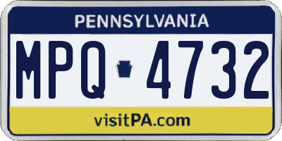PA license plate MPQ4732