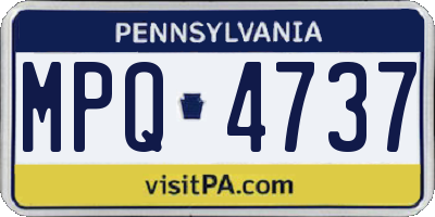 PA license plate MPQ4737
